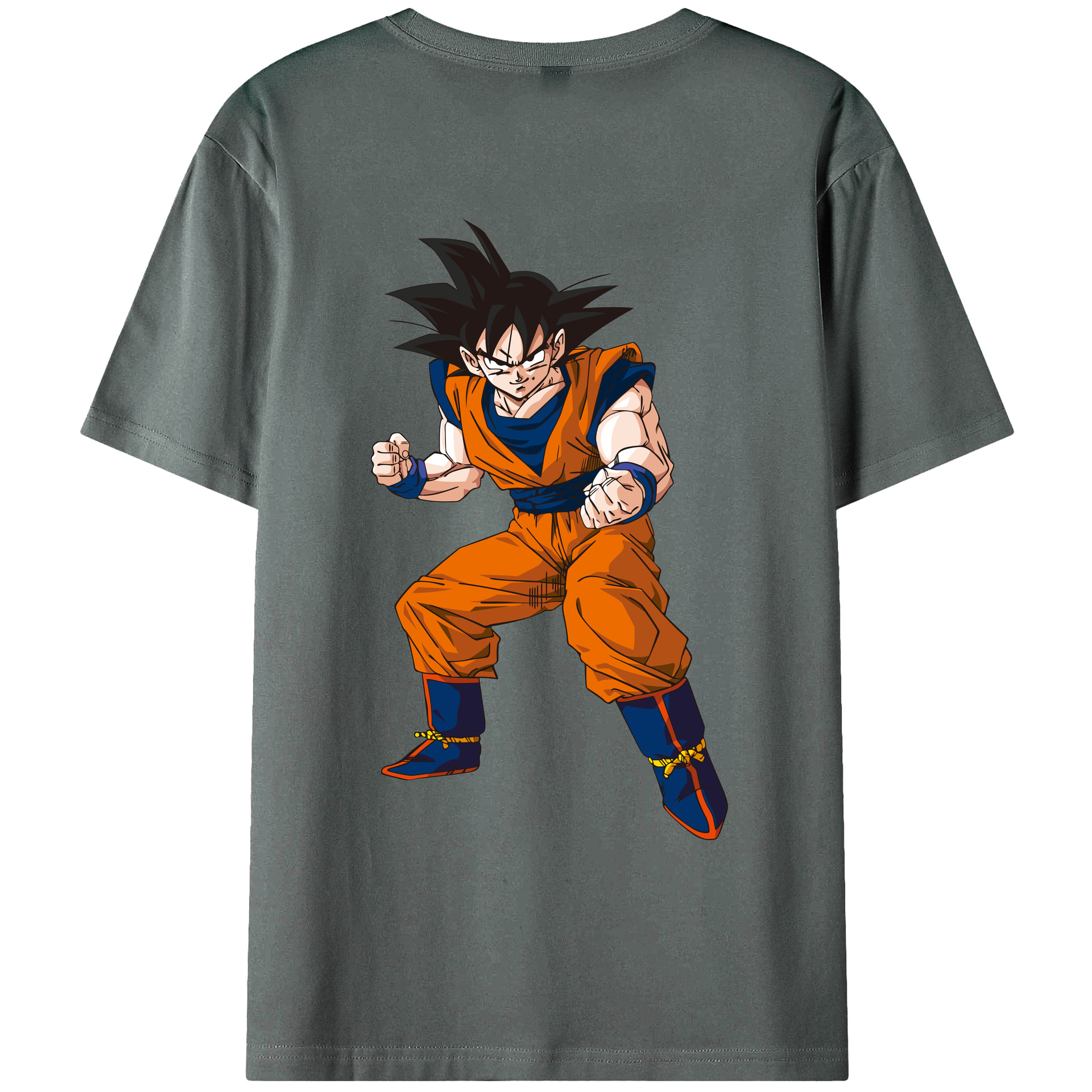 （画像用） ドラゴンボール 孫悟空（そん ごくう）Son Goku カカロット DRAGON BALL Kakarotto 綿100％ メンズ半袖Tシャツ（バックプリント） 通気性